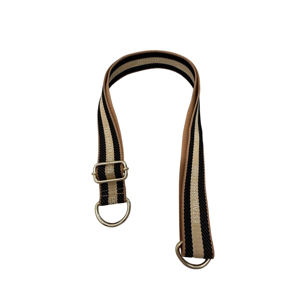 Ted Baker London Adjustable Handbag Strap Tan Black Striped